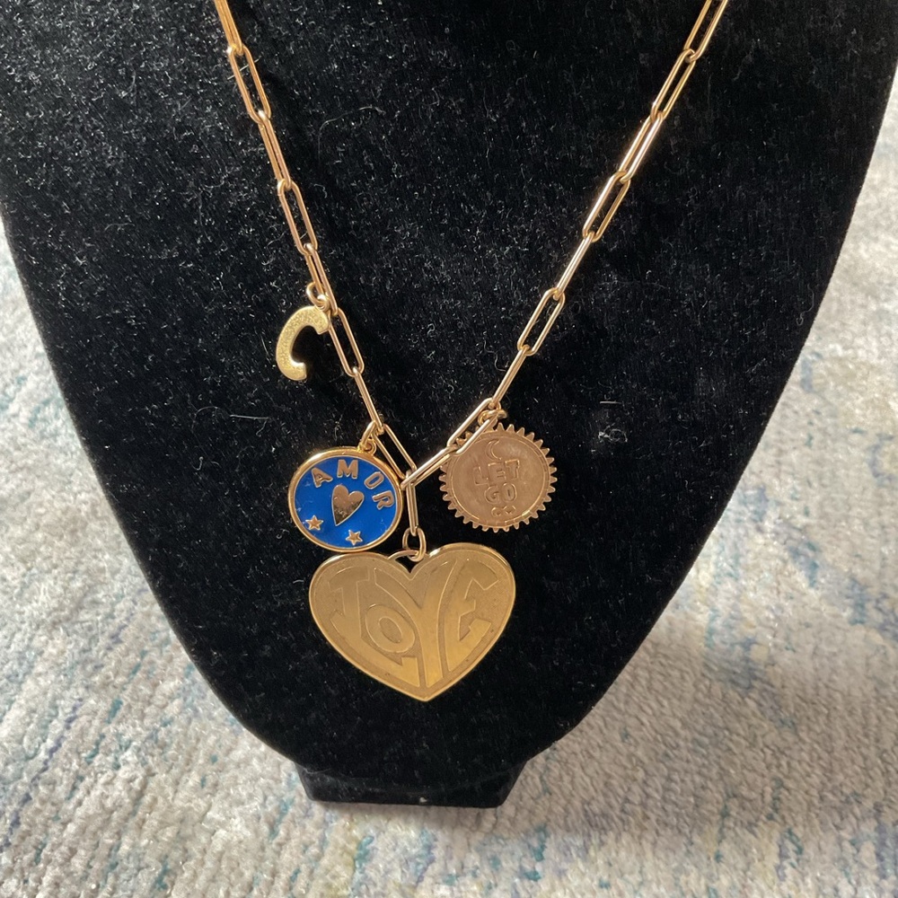 HART Hagerty custom charm necklace love heart gold